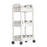 Crofta Mobile Shelf Portable Rolling Cart for Home Organization Farmhouse Apartment 3 Tiers