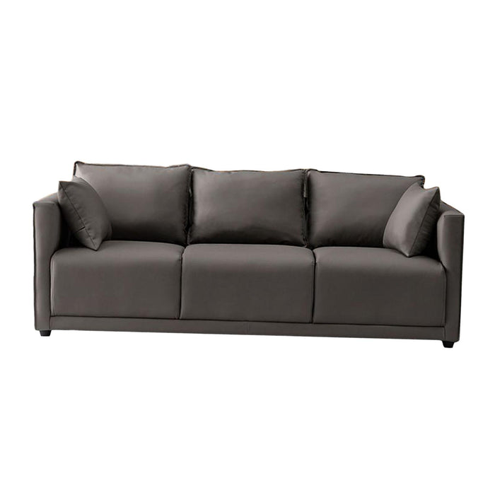 3 Seater Couch Modern 74 inch Leisure Sofa for Indoor Living Room Guest Room Grey