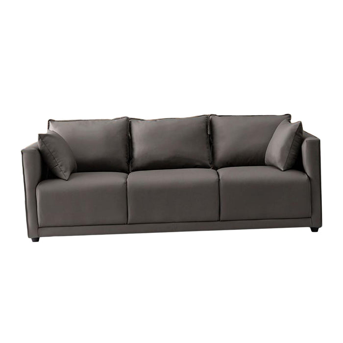 3 Seater Couch Modern 74 inch Leisure Sofa for Indoor Living Room Guest Room Grey