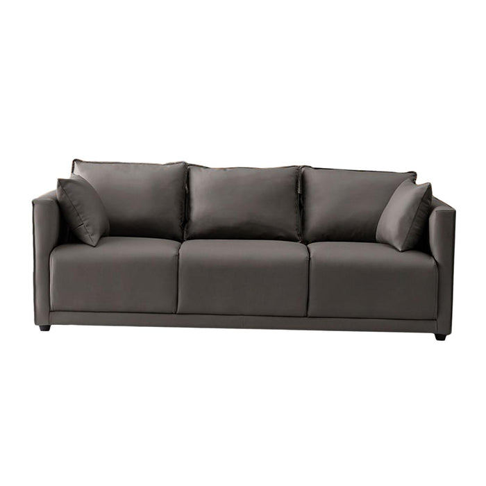 3 Seater Couch Modern 74 inch Leisure Sofa for Indoor Living Room Guest Room Grey