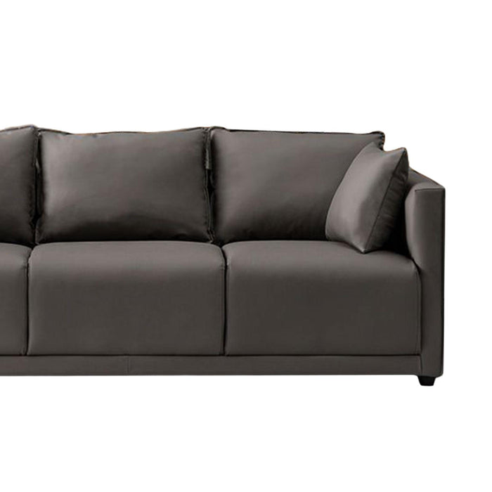 3 Seater Couch Modern 74 inch Leisure Sofa for Indoor Living Room Guest Room Grey