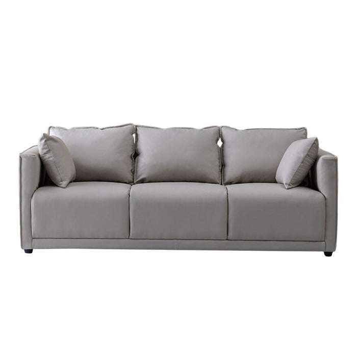 3 Seater Couch Modern 74 inch Leisure Sofa for Indoor Living Room Guest Room LIght Grey