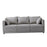 3 Seater Couch Modern 74 inch Leisure Sofa for Indoor Living Room Guest Room LIght Grey