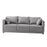 3 Seater Couch Modern 74 inch Leisure Sofa for Indoor Living Room Guest Room LIght Grey