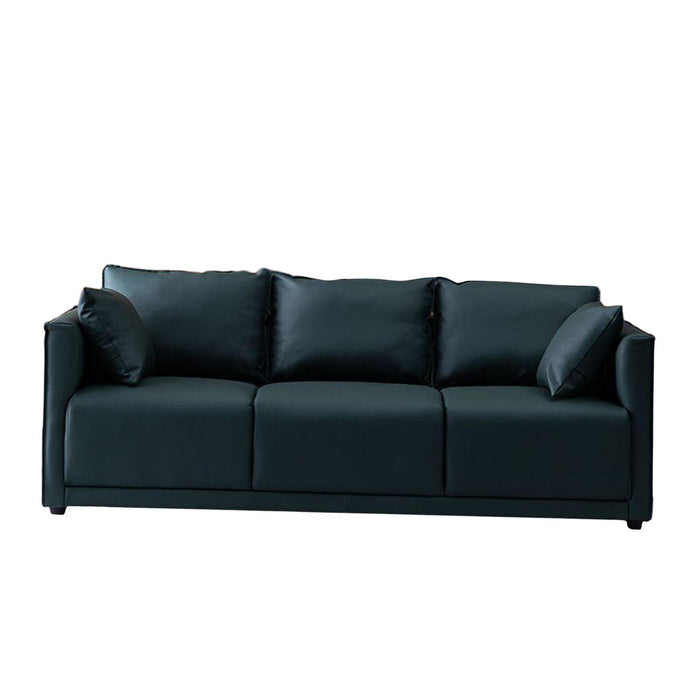 3 Seater Couch Modern 74 inch Leisure Sofa for Indoor Living Room Guest Room Dark Green