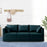 3 Seater Couch Modern 74 inch Leisure Sofa for Indoor Living Room Guest Room Dark Green