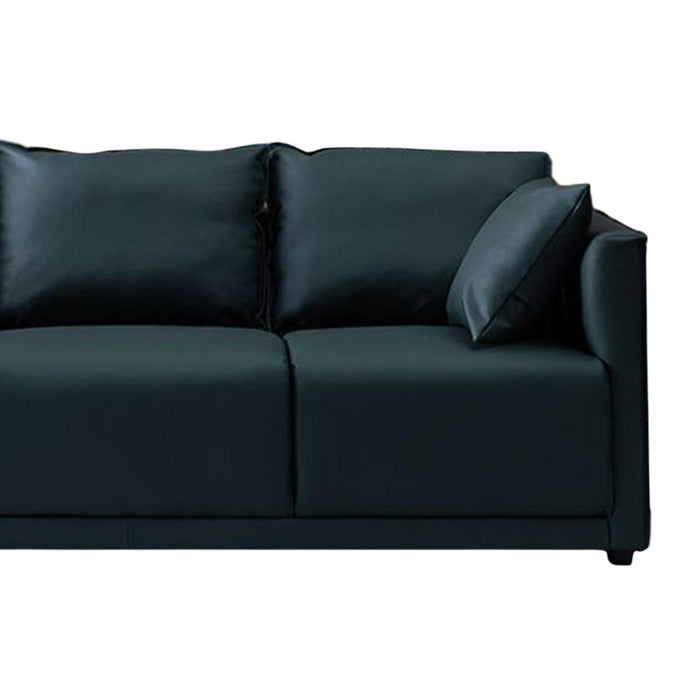 3 Seater Couch Modern 74 inch Leisure Sofa for Indoor Living Room Guest Room Dark Green