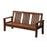 Crofta Wood Bench with Backrest and Armrest Wooden Bench for Park Patio Front Porch 3 Seater