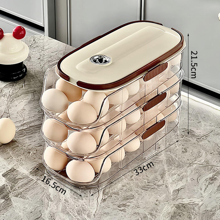 Auto Rolling Egg Dispenser Egg Rack Clear for Cupboard Restaurant Countertop