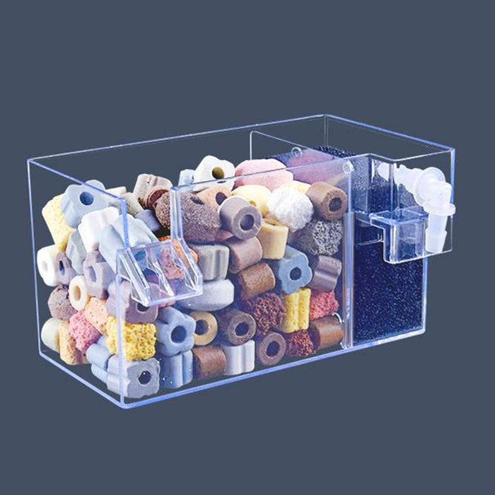 Aquarium Hang on Filter Box Drip Flow Box Waterfall Fish Tank Top Filter Box Clear 18x10.5x10cm