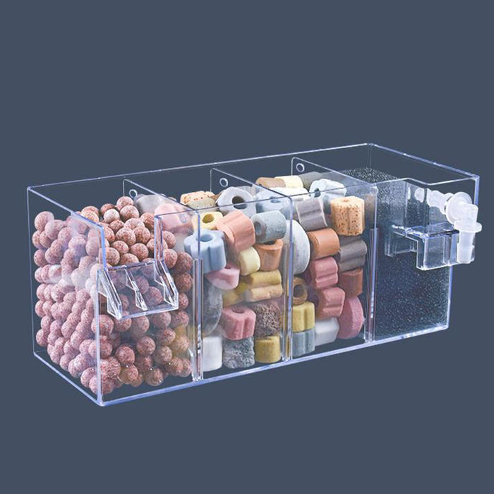 Aquarium Hang on Filter Box Drip Flow Box Waterfall Fish Tank Top Filter Box Clear 24x10.5x10cm