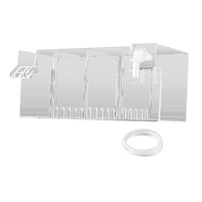 Aquarium Hang on Filter Box Drip Flow Box Waterfall Fish Tank Top Filter Box Clear 24x10.5x10cm