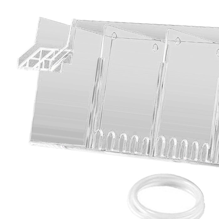 Aquarium Hang on Filter Box Drip Flow Box Waterfall Fish Tank Top Filter Box Clear 24x10.5x10cm