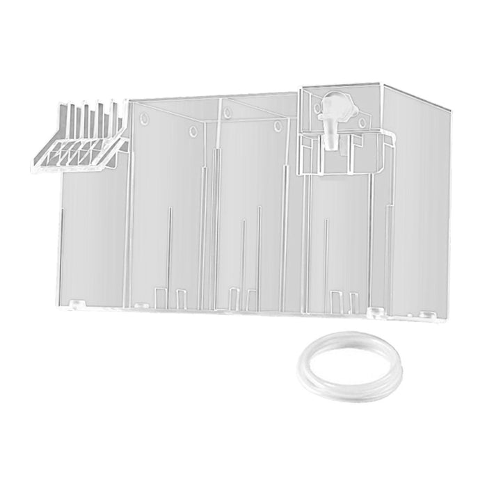 Aquarium Hang on Filter Box Drip Flow Box Waterfall Fish Tank Top Filter Box Clear 26x13.5x15cm