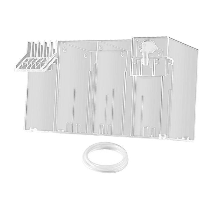 Aquarium Hang on Filter Box Drip Flow Box Waterfall Fish Tank Top Filter Box Clear 26x13.5x15cm