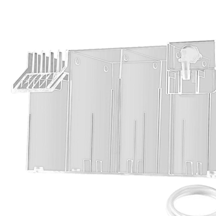 Aquarium Hang on Filter Box Drip Flow Box Waterfall Fish Tank Top Filter Box Clear 26x13.5x15cm