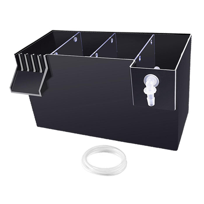 Aquarium Hang on Filter Box Drip Flow Box Waterfall Fish Tank Top Filter Box Black 26x13.5x15cm