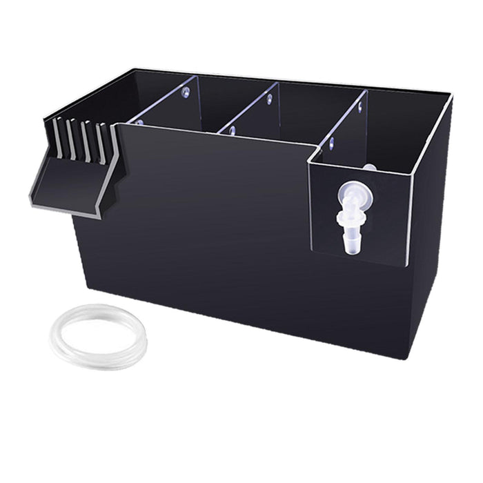 Aquarium Hang on Filter Box Drip Flow Box Waterfall Fish Tank Top Filter Box Black 26x13.5x15cm