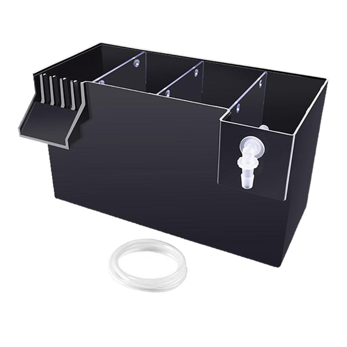 Aquarium Hang on Filter Box Drip Flow Box Waterfall Fish Tank Top Filter Box Black 26x13.5x15cm