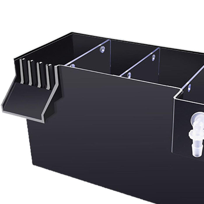 Aquarium Hang on Filter Box Drip Flow Box Waterfall Fish Tank Top Filter Box Black 26x13.5x15cm