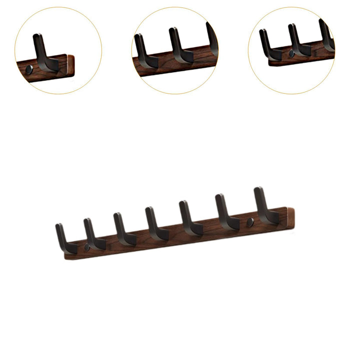 Wall Mounted Coat Rack Simple Wall Hooks for Hanging for Towels Jackets Bags 7 Hooks