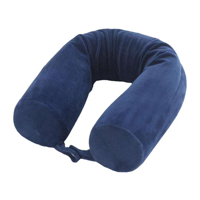 Travel Pillow Ergonomic Neck Support Pillow for Home Traveling Sleeping Blue