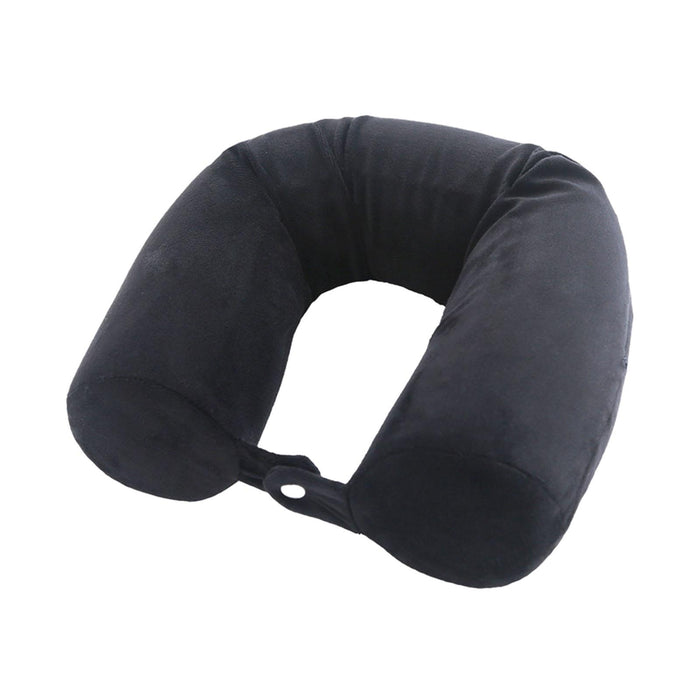 Travel Pillow Ergonomic Neck Support Pillow for Home Traveling Sleeping Black