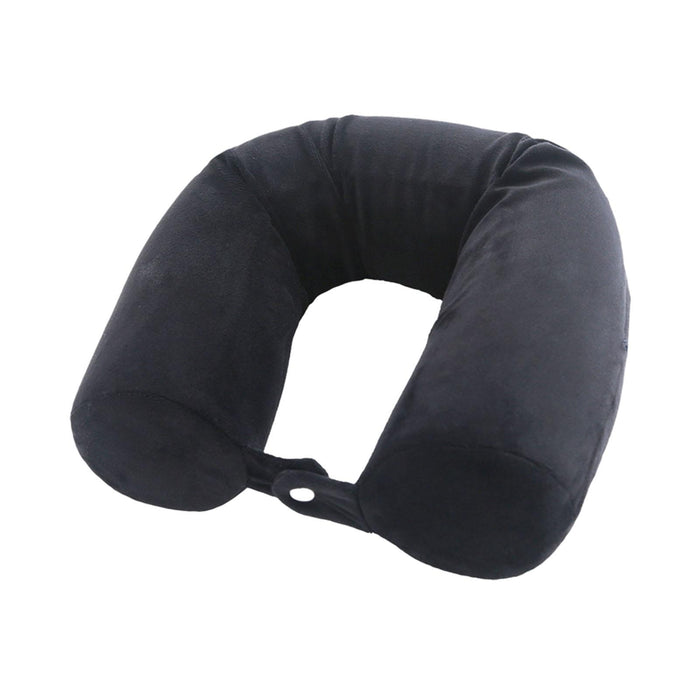 Travel Pillow Ergonomic Neck Support Pillow for Home Traveling Sleeping Black