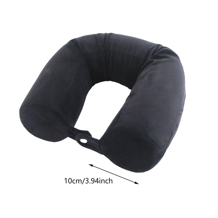 Travel Pillow Ergonomic Neck Support Pillow for Home Traveling Sleeping Black