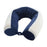 Travel Pillow Ergonomic Neck Support Pillow for Home Traveling Sleeping Blue and White