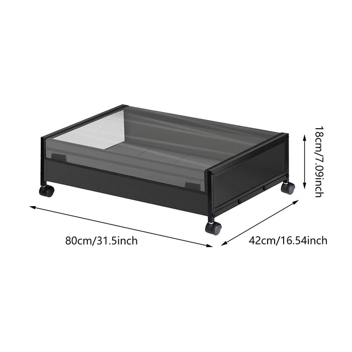 Rolling Storage Drawer with 360° Swivel Wheels Storage Container for Clothes 80cmx42cmx18cm