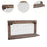 Wall Shelf with 16 Hooks Wooden Hanging Wood Shelf for Earrings Hallway Wall