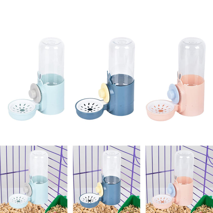 Guinea Pig Water Dispenser Cage Hanging Non Drip Rabbit Water Bottle for Pet Cyan