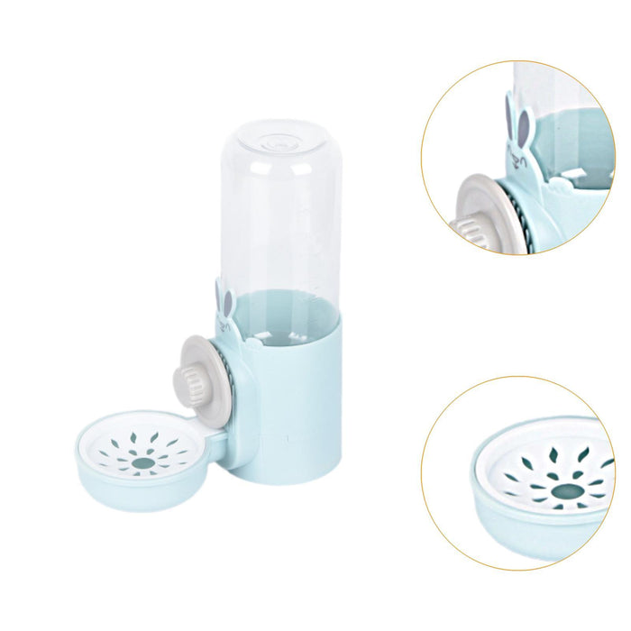 Guinea Pig Water Dispenser Cage Hanging Non Drip Rabbit Water Bottle for Pet Cyan