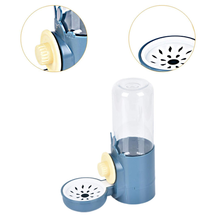 Guinea Pig Water Dispenser Cage Hanging Non Drip Rabbit Water Bottle for Pet Dark Blue