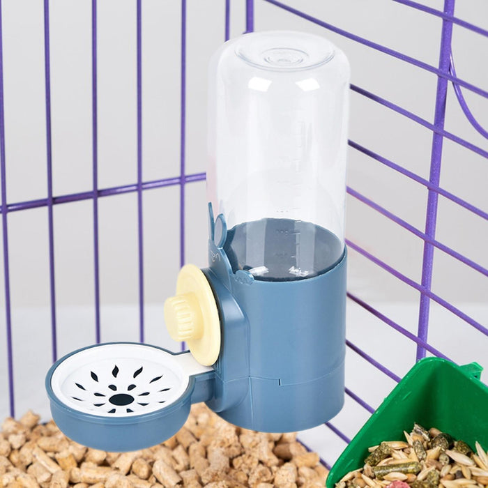 Guinea Pig Water Dispenser Cage Hanging Non Drip Rabbit Water Bottle for Pet Dark Blue