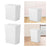 Trash Can with Lid Paper Basket Waste Bin for Kitchen Dorm Living Room 26x17.5x26 cm