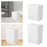 Trash Can with Lid Paper Basket Waste Bin for Kitchen Dorm Living Room 26x17.5x26 cm