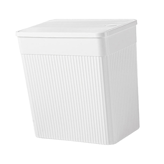 Trash Can with Lid Paper Basket Waste Bin for Kitchen Dorm Living Room 26x17.5x26 cm