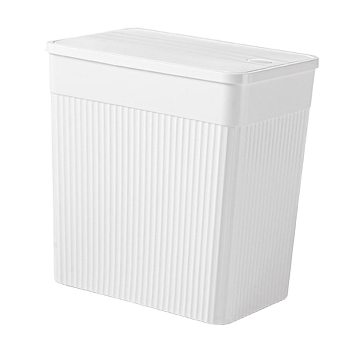 Trash Can with Lid Paper Basket Waste Bin for Kitchen Dorm Living Room 26x17.5x26 cm