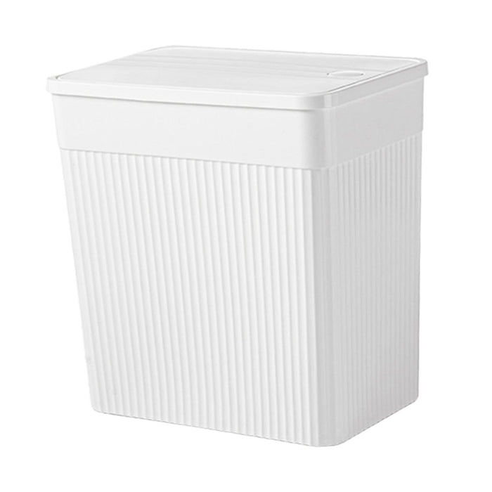 Trash Can with Lid Paper Basket Waste Bin for Kitchen Dorm Living Room 26x17.5x26 cm