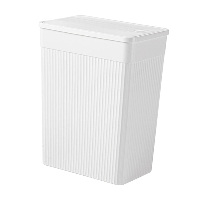 Trash Can with Lid Paper Basket Waste Bin for Kitchen Dorm Living Room 26x17.5x34 cm