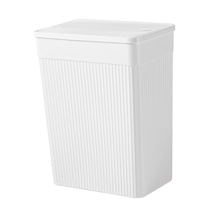 Trash Can with Lid Paper Basket Waste Bin for Kitchen Dorm Living Room 26x17.5x34 cm