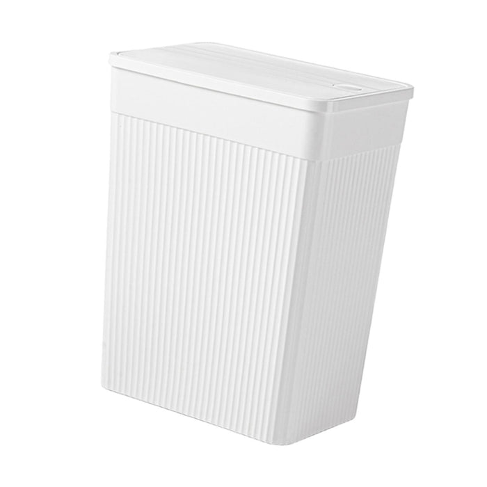 Trash Can with Lid Paper Basket Waste Bin for Kitchen Dorm Living Room 26x17.5x34 cm