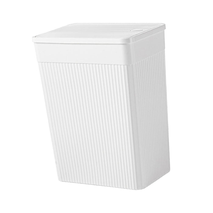 Trash Can with Lid Paper Basket Waste Bin for Kitchen Dorm Living Room 26x17.5x34 cm