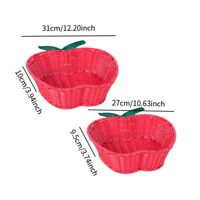 Fruit Basket Decorative Multipurpose Bread Basket for Kitchen Cupboard Bread 27cmx9.5cm 31cmx10cm