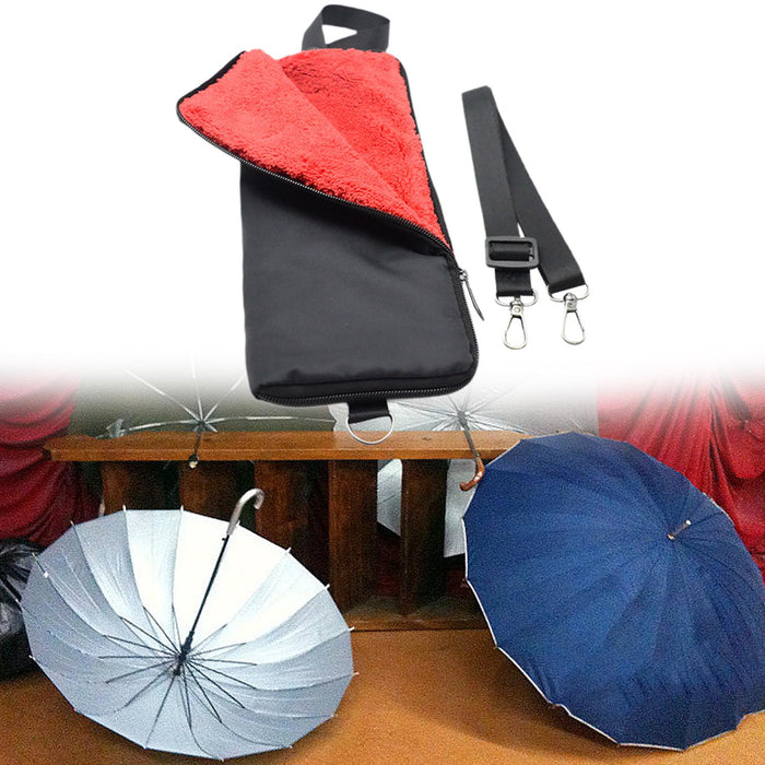 Umbrella Bag Umbrella Carrier Telescopic Umbrella Cover for Women Men Adults Red