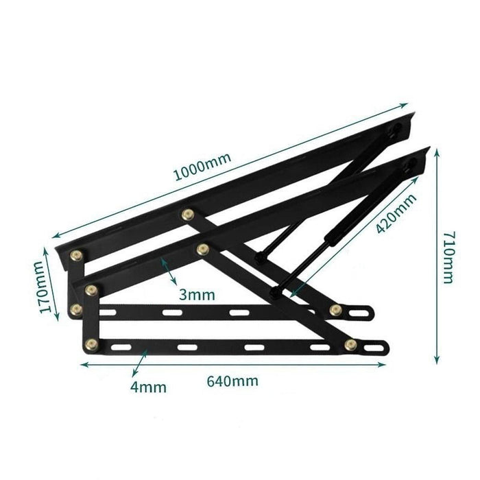 2x Gas Strut Bed Storage Lifting Hinge for Home Bench Replace The Old Hinges 100CM