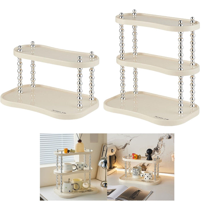 Water Cup Storage Rack Display Storage Shelf for Glass Cups Hotel, Apartment 2 Tiers