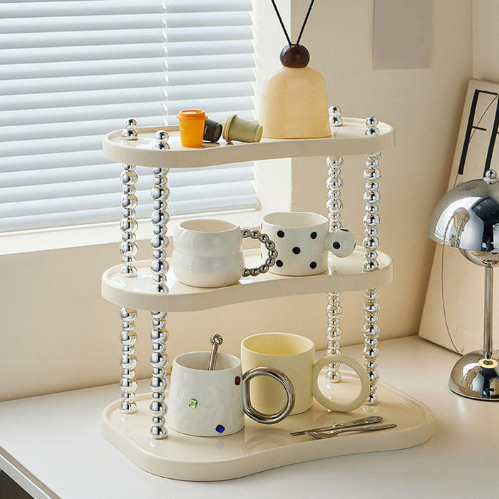 Water Cup Storage Rack Display Storage Shelf for Glass Cups Hotel, Apartment 3 Tiers